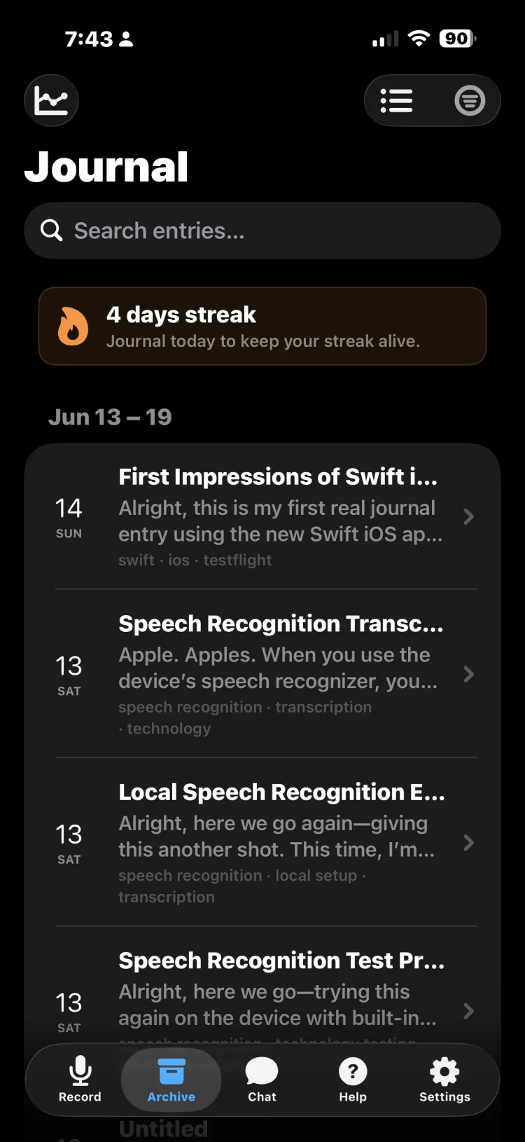 Afterword on iPhone — screen 2