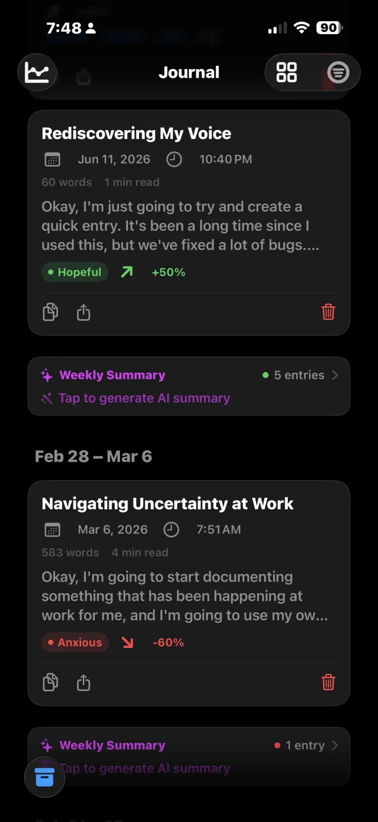 Afterword on iPhone — screen 3