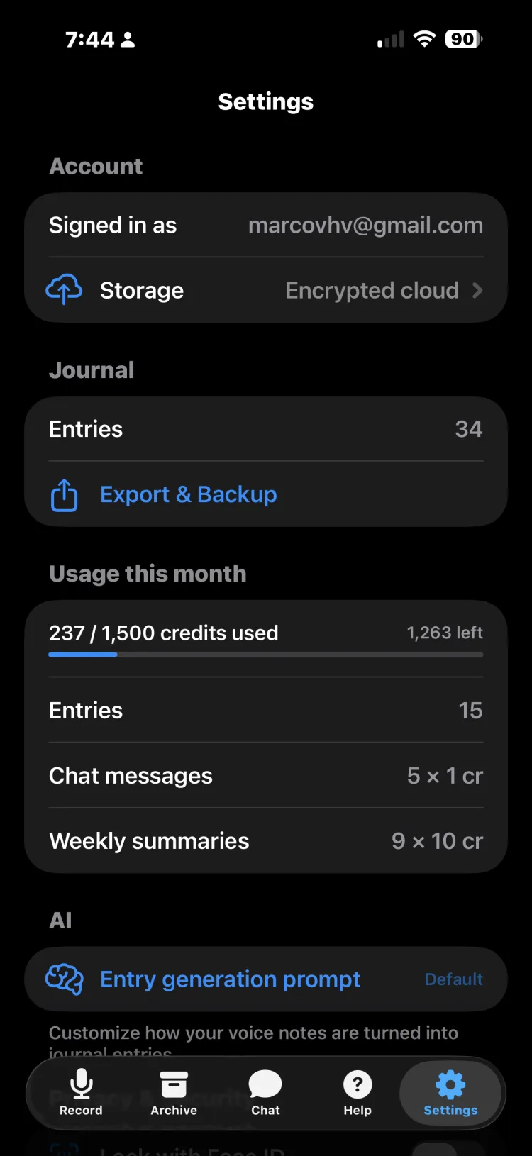 Afterword on iPhone — screen 8